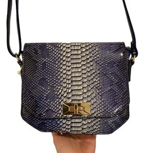 Animal Print Crossbody Shoulder Handbag Vegan Leather